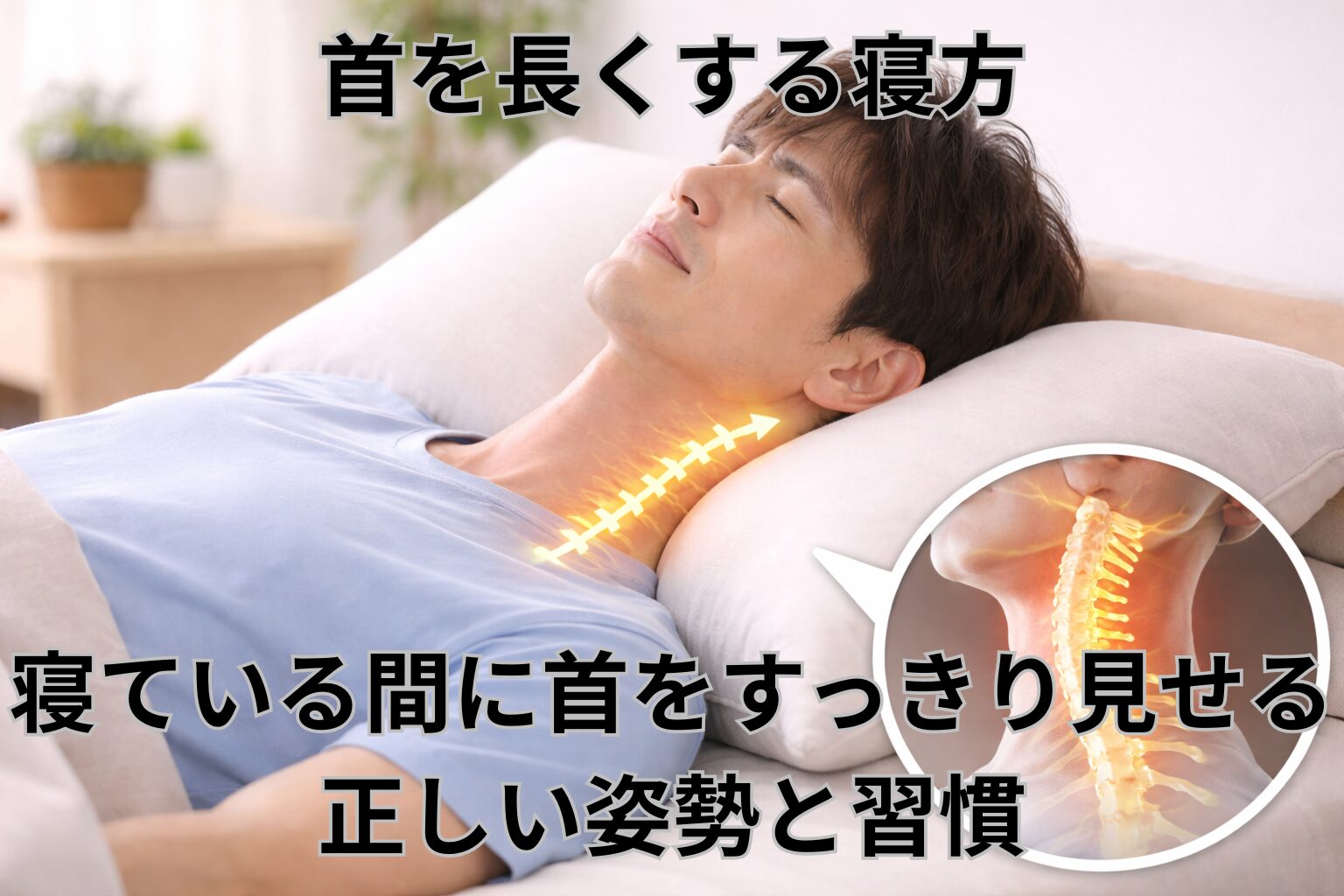 首を長くする寝方 寝ている間に首をすっきり見せる正しい姿勢と習慣 - 都筑こばやし整骨院 横浜市都筑区で信頼と実績がある整骨院なら《医療従事者 ...
